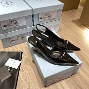 Kitlife Prada Brushed leather slingback pumps black 65MM - 1I885M - 6