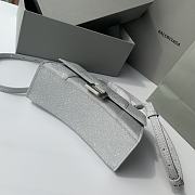 KITLIFE BALENCIAGA HOURGLASS SMALL HANDBAG IN SILVER - 19x8x21cm - 5