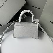 KITLIFE BALENCIAGA HOURGLASS SMALL HANDBAG IN SILVER - 19x8x21cm - 3