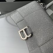 KITLIFE BALENCIAGA HOURGLASS SMALL HANDBAG IN SILVER - 19x8x21cm - 2