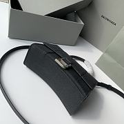 KITLIFE BALENCIAGA HOURGLASS SMALL HANDBAG IN BLACK - 19x8x21cm - 3