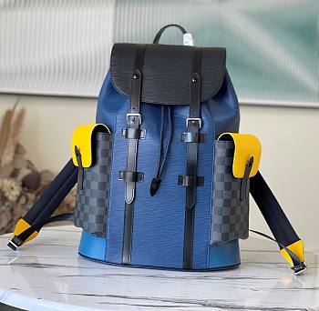 Kitlife Louis Vuitton Christopher backpack blue - M41079 - 26.0 x 47.0 x 13.0 cm