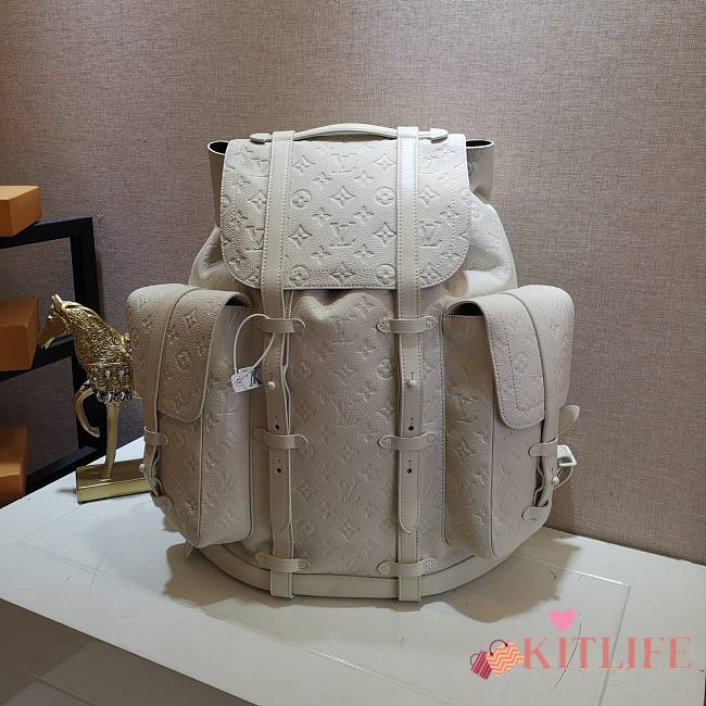 Kitlife Louis Vuitton Christopher backpack white - M41079 - 44x49x22cm - 1