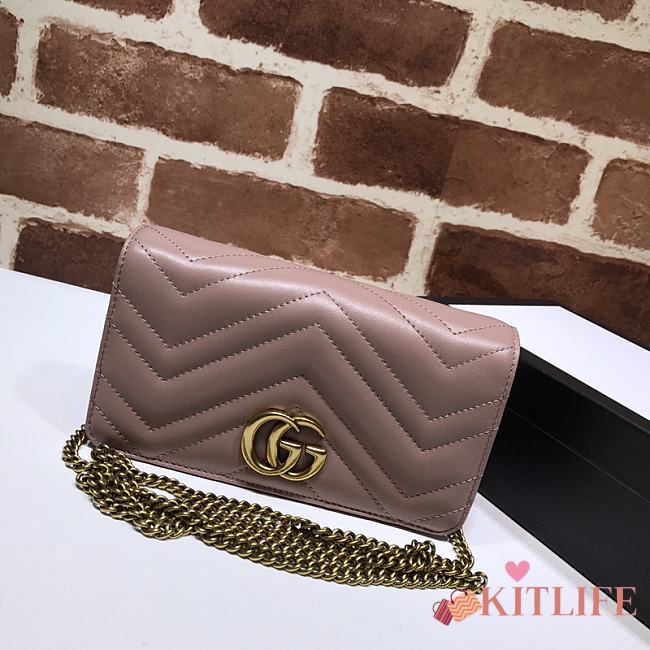 Kitlife Gucci GG Marmont Mini Bag Nude - 488426 - 18x10x5cm - 1