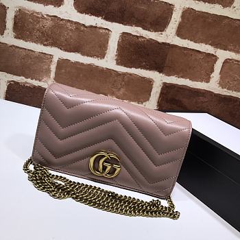 Kitlife Gucci GG Marmont Mini Bag Nude - 488426 - 18x10x5cm