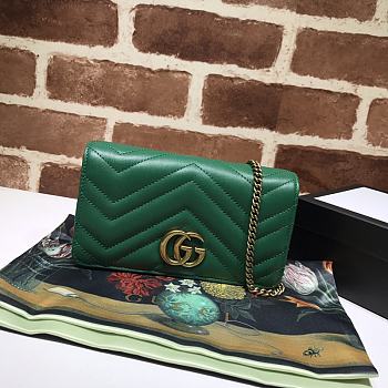 Kitlife Gucci GG Marmont Mini Bag Green - 488426 - 18x10x5cm