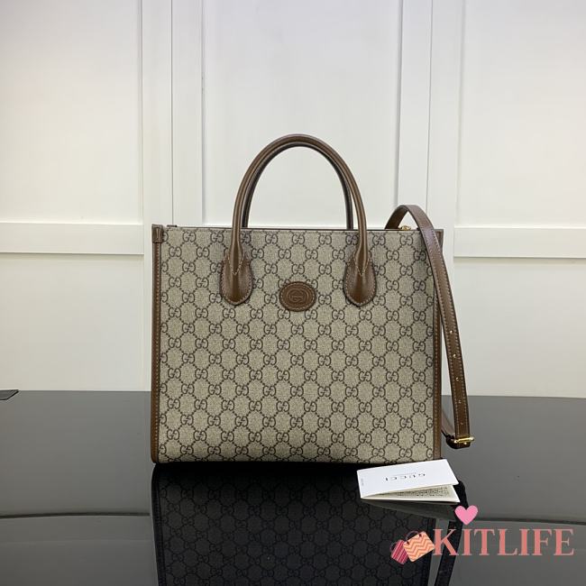 Kitlife Gucci Small Tote Bag Canvas GG Supreme - 659983 - 31x26.5x14cm - 1