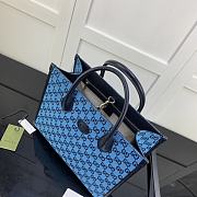 Kitlife Gucci Small Tote Bag Canvas GG Supreme Blue - 659983 - 31x26.5x14cm - 4