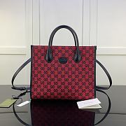 Kitlife Gucci Small Tote Bag Canvas GG Supreme Red - 659983 - 31x26.5x14cm - 1