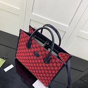 Kitlife Gucci Small Tote Bag Canvas GG Supreme Red - 659983 - 31x26.5x14cm - 5