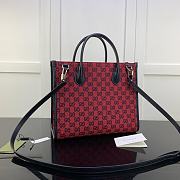 Kitlife Gucci Small Tote Bag Canvas GG Supreme Red - 659983 - 31x26.5x14cm - 4