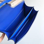 Hermes Epsom Constance In Blue And Silver Hardware Semi-Handmade Wax Thread Sewing – 19cm - 4