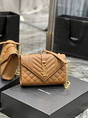 Kitlife YSL Envelope Caviar Taupe/Dark Natural - 528286 - 21×13×6cm - 1