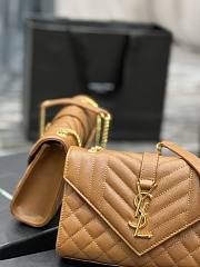 Kitlife YSL Envelope Caviar Taupe/Dark Natural - 528286 - 21×13×6cm - 5