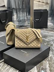 Kitlife YSL Envelope Cavier Frosted Cowhide Golden Hardware Beige – 487206 – 24×17.5×6 cm - 1