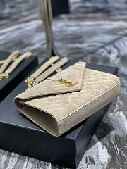 Kitlife YSL Envelope Cavier Frosted Cowhide Golden Hardware Beige – 487206 – 24×17.5×6 cm - 4