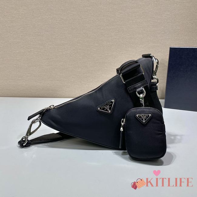 Kitlife Prada Triangle diagonal bag black - 1BH190 - 1