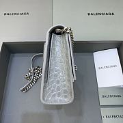 Kitlife Balenciaga Hourglass WOC Crocodile Grey Silver Hardware - 23x5x14cm - 6