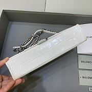 Kitlife Balenciaga Hourglass WOC Crocodile White Silver Hardware - 23x5x14cm - 6