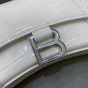 Kitlife Balenciaga Hourglass WOC Crocodile White Silver Hardware - 23x5x14cm - 3