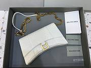 Kitlife Balenciaga Hourglass WOC Crocodile Grey Gold Hardware - 23x5x14cm - 1