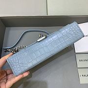 Kitlife Balenciaga Hourglass WOC Crocodile Blue Silver Hardware - 23x5x14cm - 4