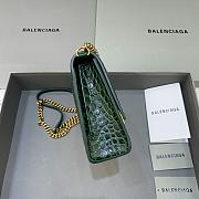 Kitlife Balenciaga Hourglass WOC Crocodile Green Silver Hardware - 23x5x14cm - 6