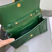 Kitlife Balenciaga Hourglass WOC Crocodile Green Silver Hardware - 23x5x14cm - 4