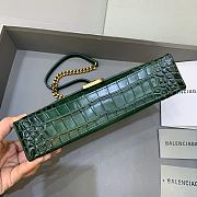 Kitlife Balenciaga Hourglass WOC Crocodile Green Silver Hardware - 23x5x14cm - 3