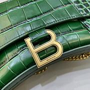 Kitlife Balenciaga Hourglass WOC Crocodile Green Silver Hardware - 23x5x14cm - 2