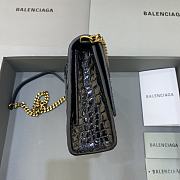 Kitlife Balenciaga Hourglass WOC Crocodile Black Gold Hardware - 23x5x14cm - 6