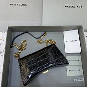 Kitlife Balenciaga Hourglass WOC Crocodile Black Gold Hardware - 23x5x14cm - 4