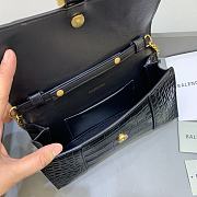 Kitlife Balenciaga Hourglass WOC Crocodile Black Gold Hardware - 23x5x14cm - 5