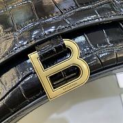 Kitlife Balenciaga Hourglass WOC Crocodile Black Gold Hardware - 23x5x14cm - 2