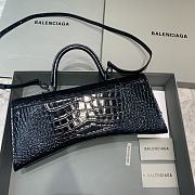 Kitlife Long Hourglass Bag Crocodile Black Buckle - 35x15x6 cm - 2