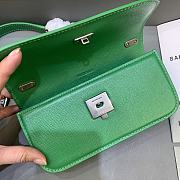 Kitlife Balenciaga Gossip mini green leather shoulder bag - 19x5.5x10cm - 2