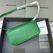 Kitlife Balenciaga Gossip small green leather shoulder bag - 23.5x12.4x10.4cm - 5