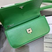 Kitlife Balenciaga Gossip small green leather shoulder bag - 23.5x12.4x10.4cm - 3