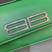 Kitlife Balenciaga Gossip small green leather shoulder bag - 23.5x12.4x10.4cm - 2