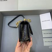 Kitlife Balenciaga Gossip mini black crocodile leather shoulder bag - 19x5.5x10cm - 3