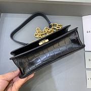 Kitlife Balenciaga Gossip mini black crocodile leather shoulder bag - 19x5.5x10cm - 4
