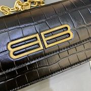 Kitlife Balenciaga Gossip mini black crocodile leather shoulder bag - 19x5.5x10cm - 6