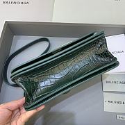 Kitlife Balenciaga Gossip small green crocodile leather shoulder bag - 23.5x12.4x10.4cm - 4