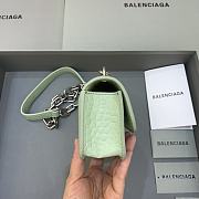 Kitlife Balenciaga Gossip mini mint crocodile leather shoulder bag - 19x5.5x10cm - 6