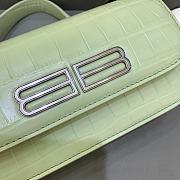 Kitlife Balenciaga Gossip mini mint crocodile leather shoulder bag - 19x5.5x10cm - 5