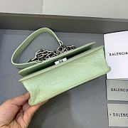 Kitlife Balenciaga Gossip mini mint crocodile leather shoulder bag - 19x5.5x10cm - 3