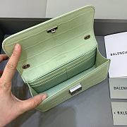 Kitlife Balenciaga Gossip mini mint crocodile leather shoulder bag - 19x5.5x10cm - 2