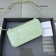 Kitlife Balenciaga Gossip small mint crocodile leather shoulder bag - 23.5x12.4x10.4cm - 5