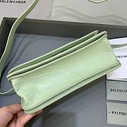 Kitlife Balenciaga Gossip small mint crocodile leather shoulder bag - 23.5x12.4x10.4cm - 4