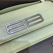 Kitlife Balenciaga Gossip small mint crocodile leather shoulder bag - 23.5x12.4x10.4cm - 3